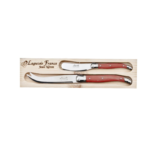 La Guiole Cheese Knife & Spreader Set - Red - Kitchen Antics