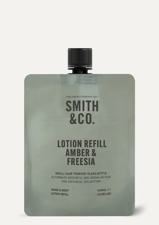 Smith & Co Hand Body Lotion Refill 400ml - Amber & Freesia