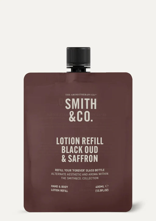 Smith & Co Hand Body Lotion Refill 400ml - Black Oud & Saffron