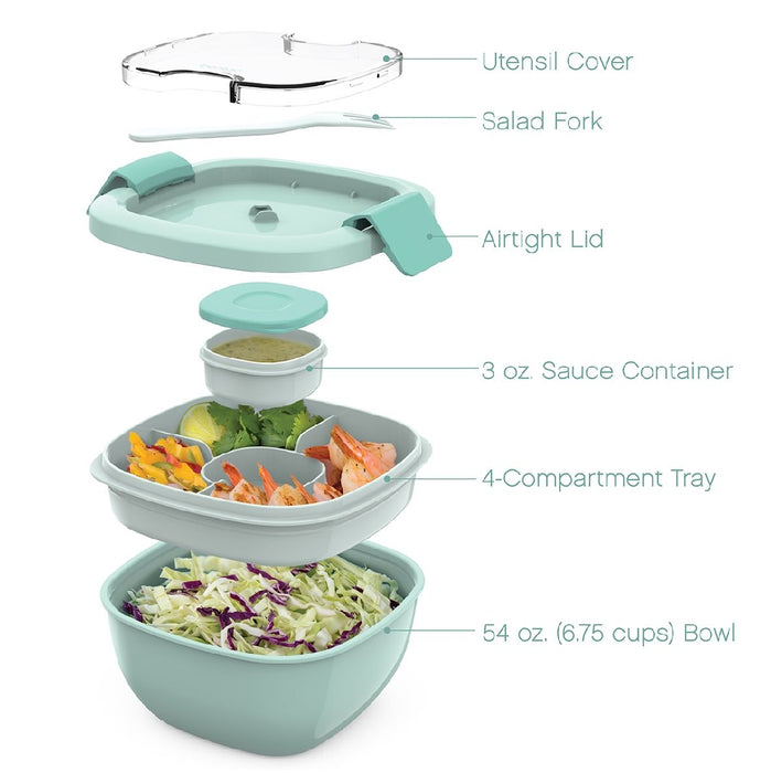 Bentgo All-In-One Salad Container - Coastal Aqua - Kitchen Antics