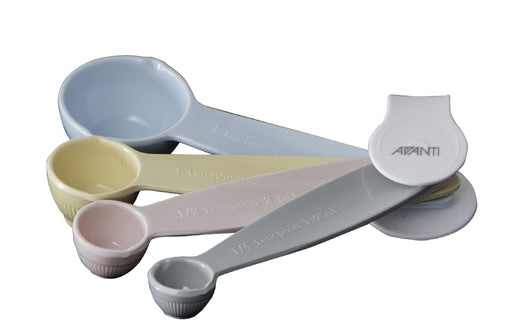 Avanti Ribbed Measuring Spoons - Pastel - Kitchen Antics