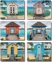 Cinnamon 'Boathouse' Coasters Set of 6 - Kitchen Antics