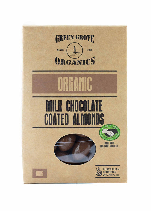 Green Grove Organic Milk Chocolate Coated Almonds 180g - Kitchen Antics
