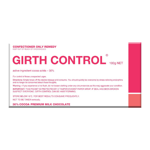 Girth Control Chocolate 100g - Milk - Kitchen Antics
