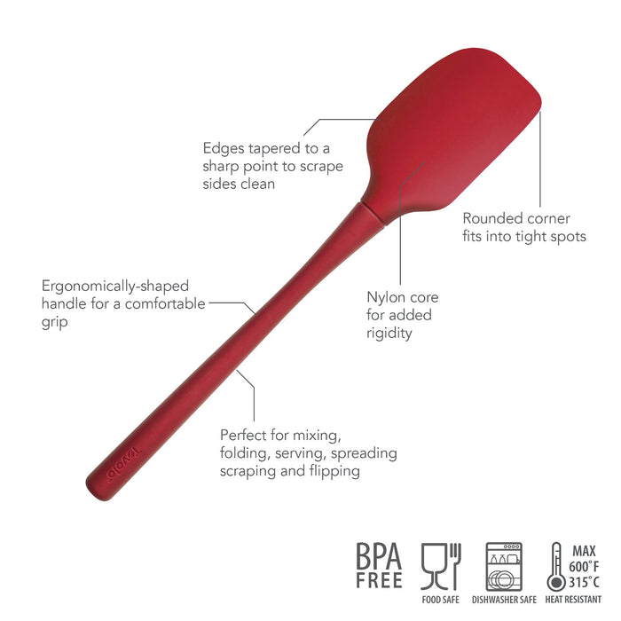 Tovolo Flex-Core All Silicone Spatula - Cayenne