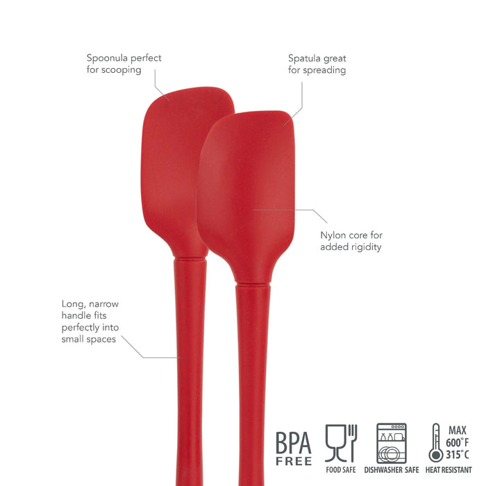 Tovolo Flex-Core All Silicone Set 2 Mini Spatula - Cayenne