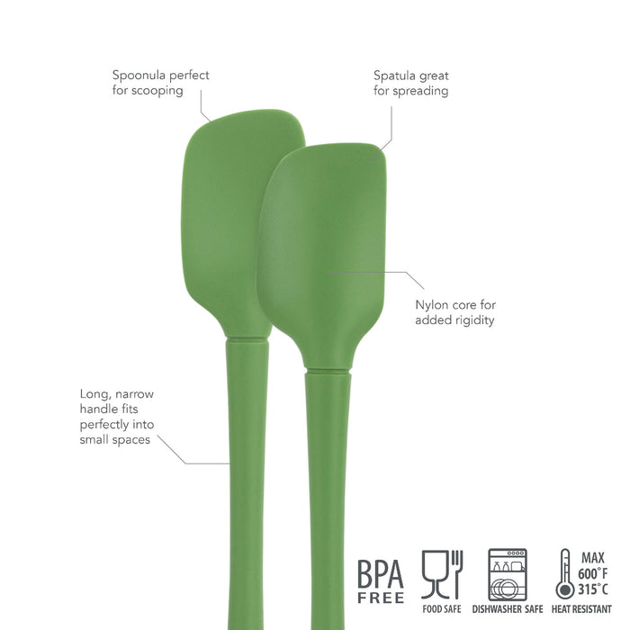 Tovolo Flex-Core All Silicone Set 2 Mini Spatula - Pesto