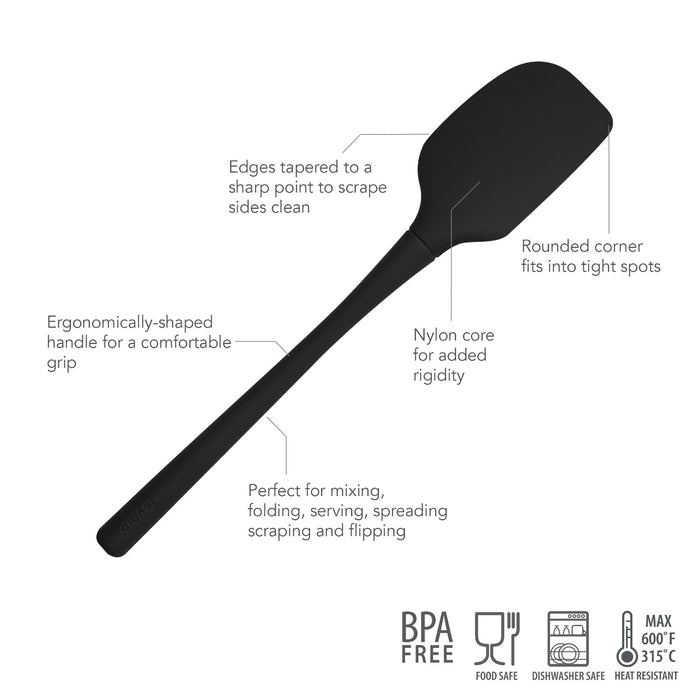 Tovolo Flex-Core All Silicone Spatula - Black