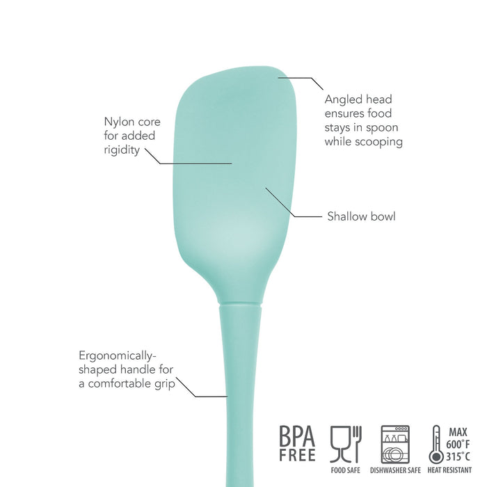 Tovolo Flex-Core All Silicone Spoonula - Light Aqua