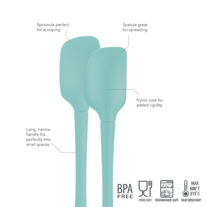 Tovolo Flex-Core All Silicone Set 2 Mini Spatula - Light Aqua