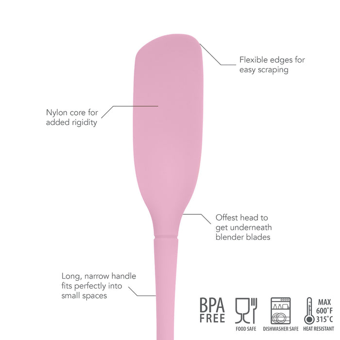 Tovolo Flex-Core All Silicone Jar Scraper - Pink Sorbet