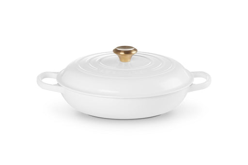 Le Creuset Signature Shallow Casserole 30cm - White Gold