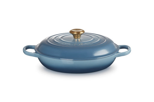 Le Creuset Signature Shallow Casserole 30cm - Chambray Gold