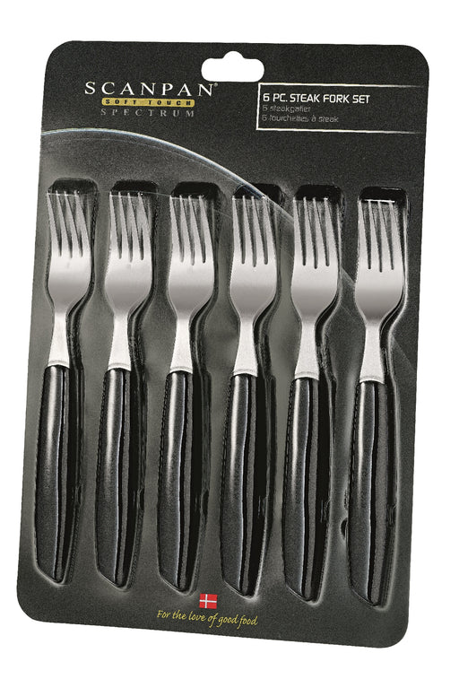 Scanpan Spectrum Forks set of 6 - Black