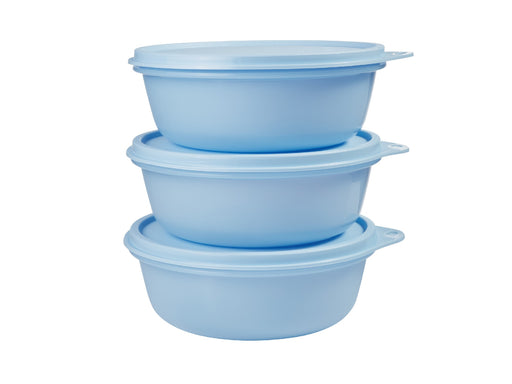 Tupperware Modular Medium Size Bowl Set of 3 600ML Blue Gift Boxed