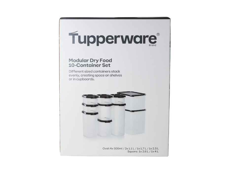 Tupperware Modular Dry Food Container Set of 10 Gift Boxed