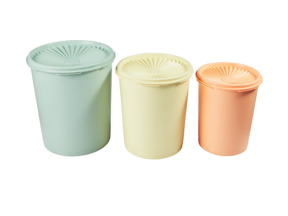 Tupperware Heritage Canister Set of 3 1.2L / 1.8L / 2.7L