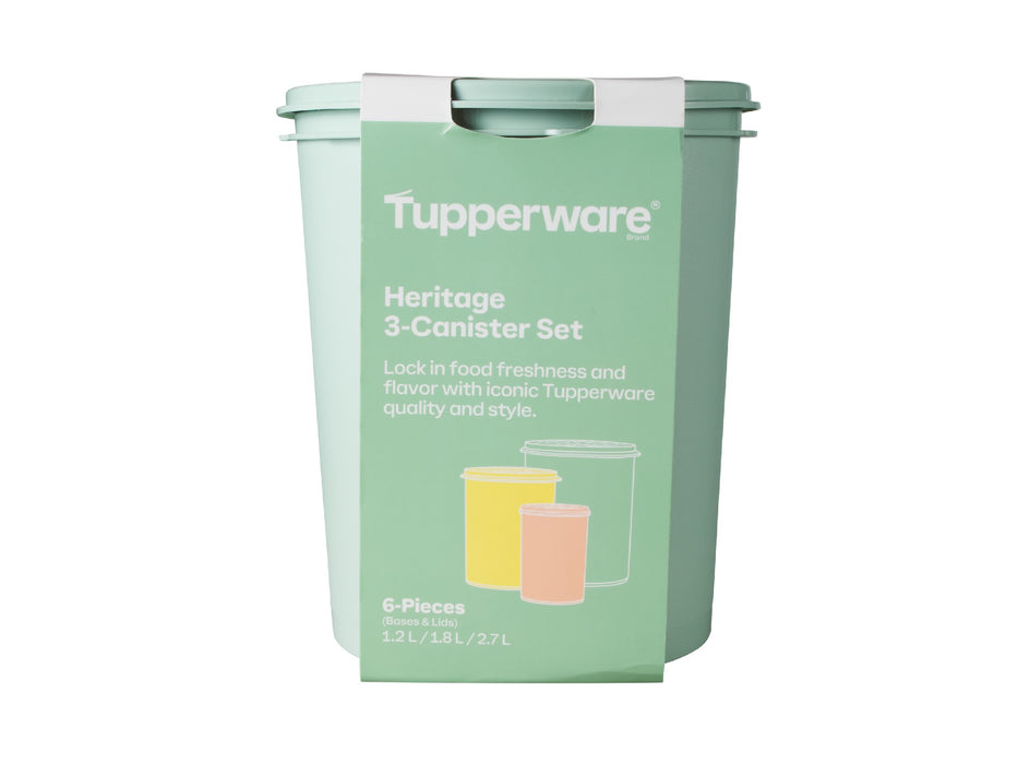 Tupperware Heritage Canister Set of 3 1.2L / 1.8L / 2.7L