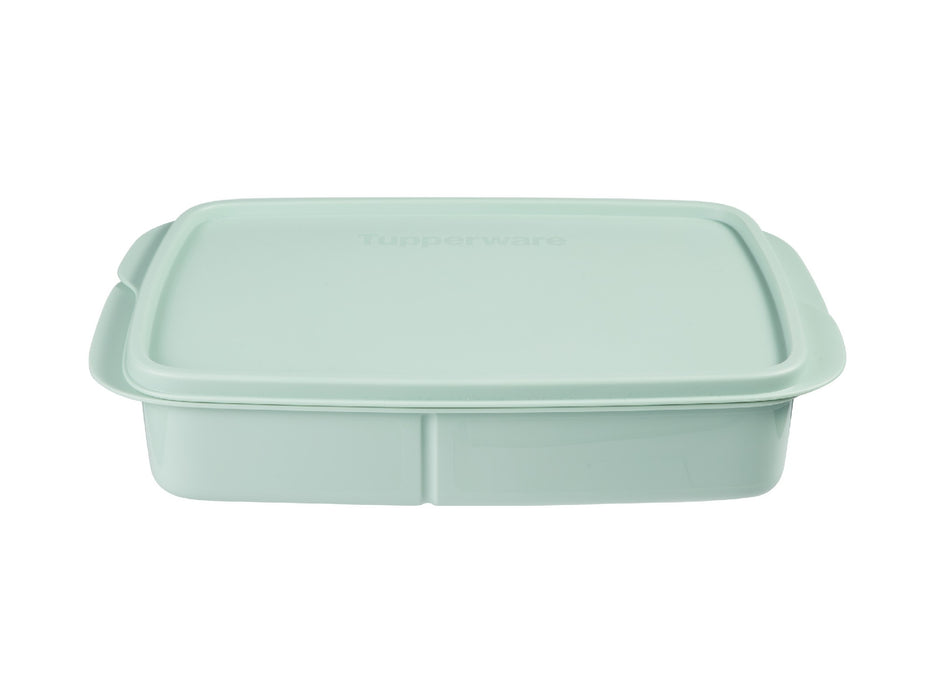 Tupperware Divided Rectangle Lunch Box 1L Green