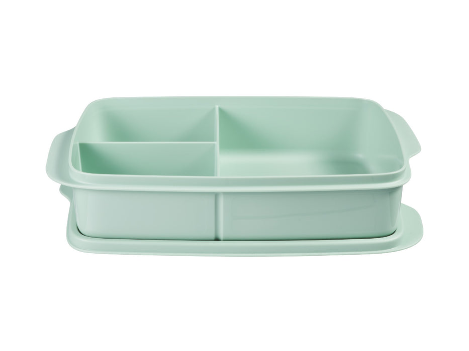 Tupperware Divided Rectangle Lunch Box 1L Green