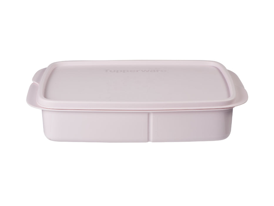 Tupperware Divided Rectangle Lunch Box 1L Pink