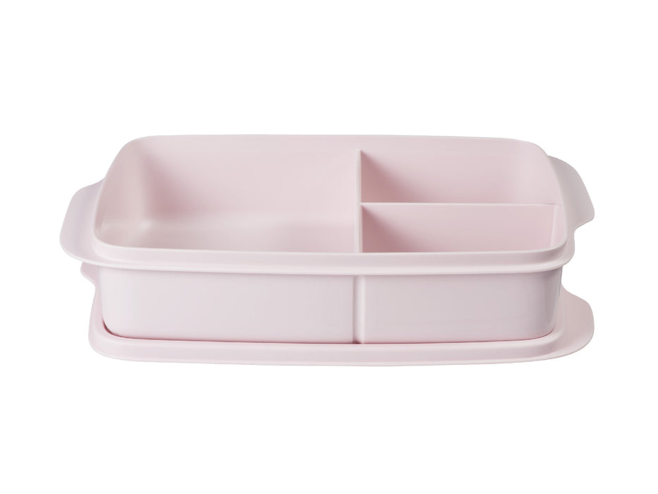 Tupperware Divided Rectangle Lunch Box 1L Pink