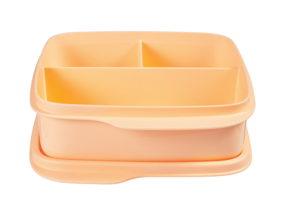 Tupperware Divided Square Lunch Box 550ML Orange