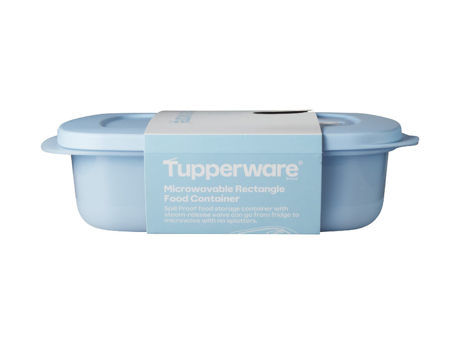 Tupperware Microwavable Rectangle Food Container 1L Blue