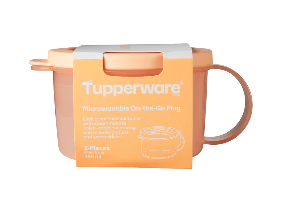 Tupperware Microwavable On-The-Go Mug 460ML Orange