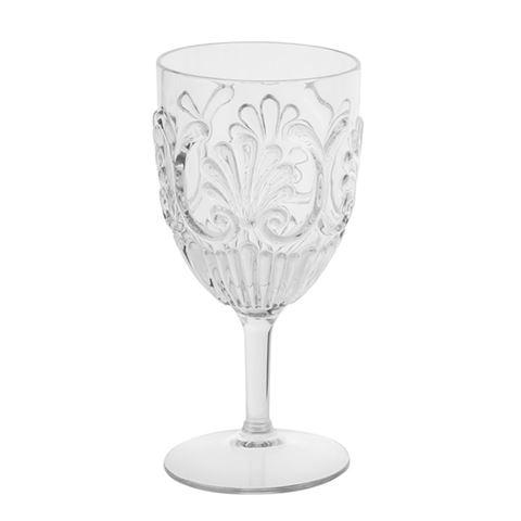 Flair Acrylic Scollop Wine Glass - Clear