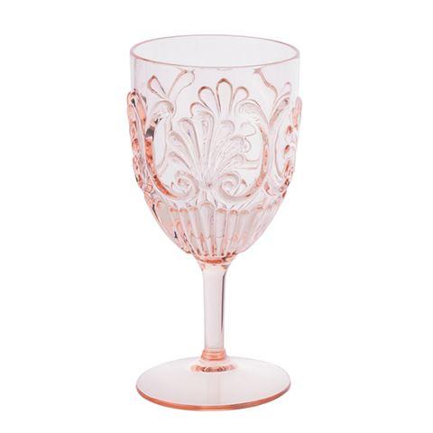 Flair Acrylic Scollop Wine Glass - Blush
