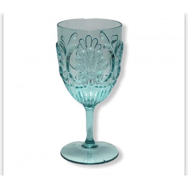 Flair Acrylic Scollop Wine Glass - Sea Foam