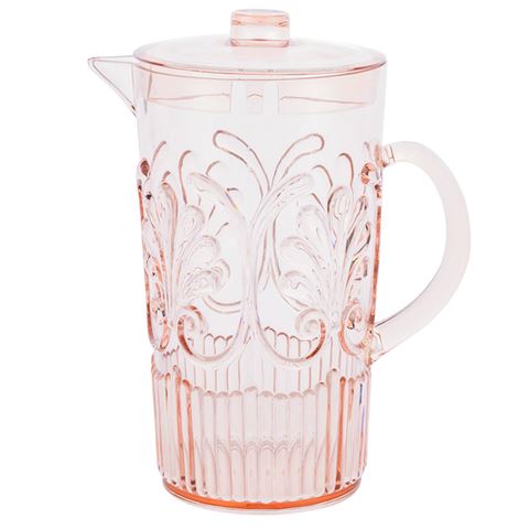 Flair Acrylic Scollop Pitcher - Blush