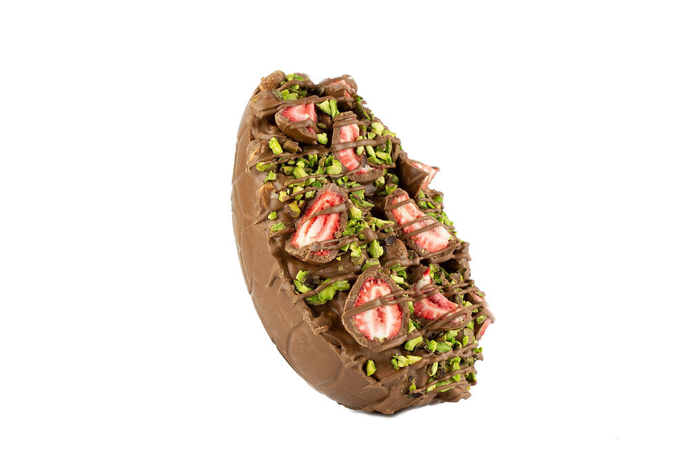 Junee Licorice & Chocolate: Chocolate Large Egg - Strawberry & Pistachio