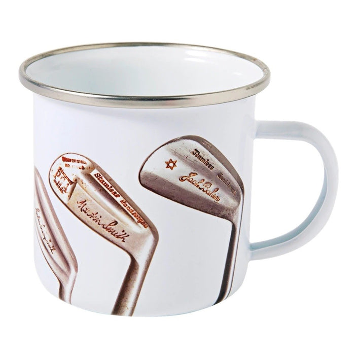 SN Enamel Mug - Vintage Signature Golf Clubs