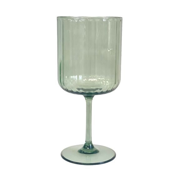Flair Acrylic Ribbed Wine - Green