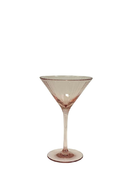 Flair Acrylic Ribbed Cocktail/Martini - Pink - Kitchen Antics