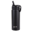 Oasis S/S Insulated Sports Bottle w/Sipper Straw 550ml - Black - Kitchen Antics
