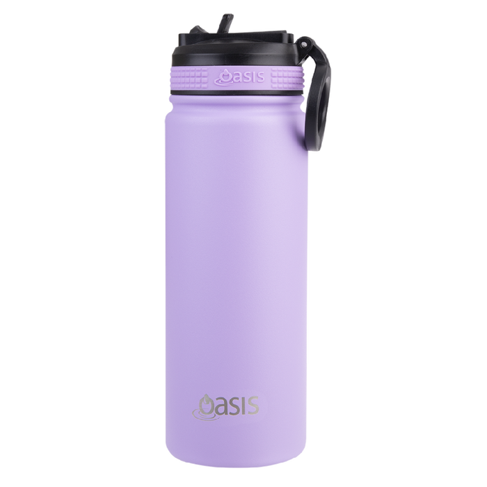 Oasis S/S Insulated Sports Bottle w/Sipper Straw Cap 1.1L - Lavender - Kitchen Antics