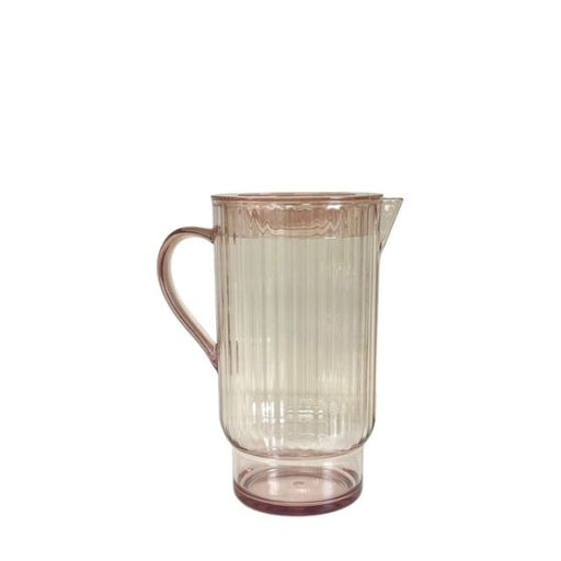 Flair Acrylic Ribbed Water Jug - Pink
