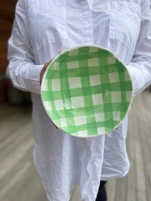 Noss & Co Small Bowl - Green Gingham