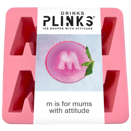 Drinks Plinks Silicone Ice Tray - M for Mum