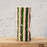 Noss & Co Large Vase - Dark Green & Pink Stripe