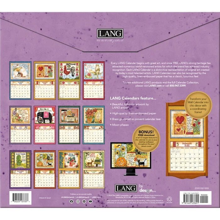 2025 Lang Calendar Simple Life by Karen H Good