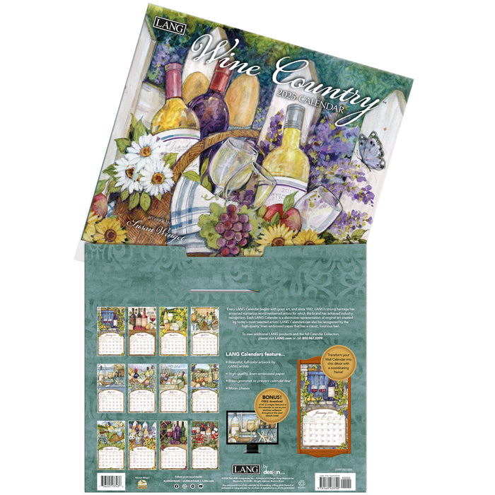 2025 Lang Calendar Wine Country by Susan Winget