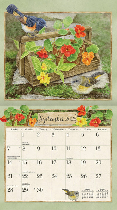 2025 Lang Calendar Birds in the Garden by Jane Shasky