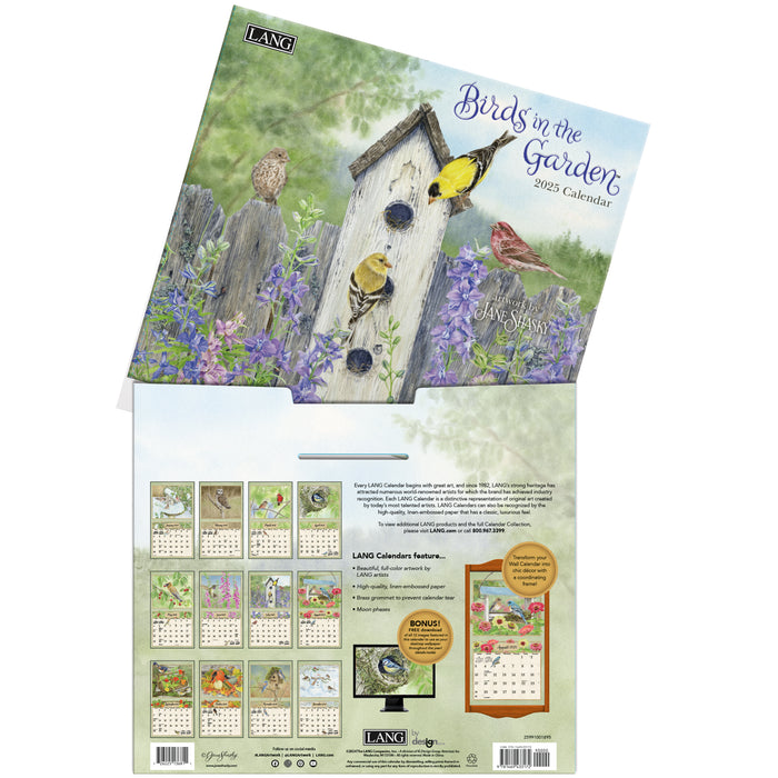 2025 Lang Calendar Birds in the Garden by Jane Shasky