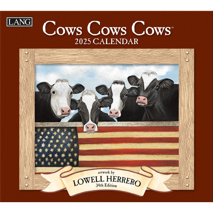 2025 Lang Calendar Cows Cows Cows by Lowell Herrero