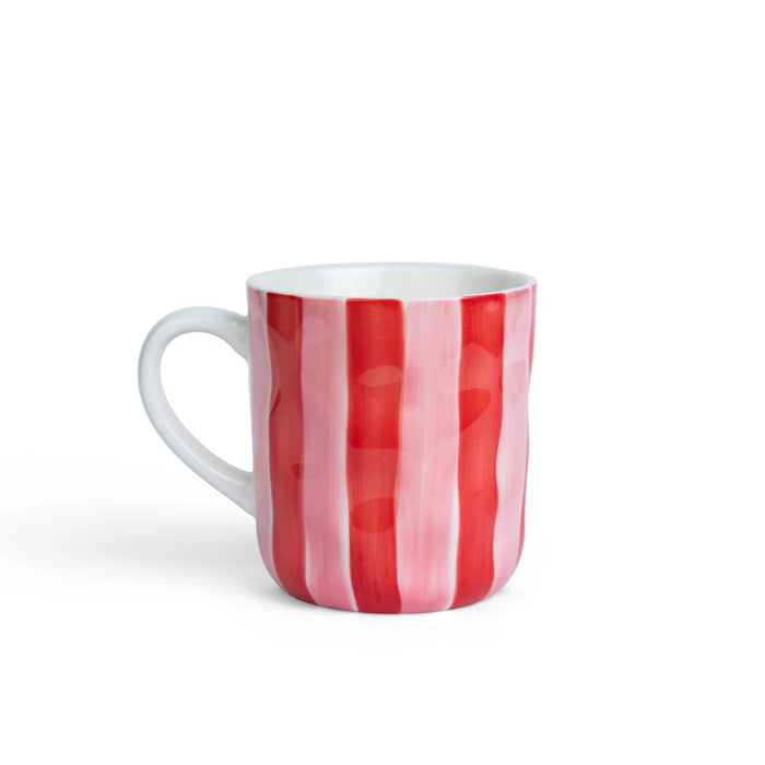 Noss & Co Mug - Pink & Red Stripe