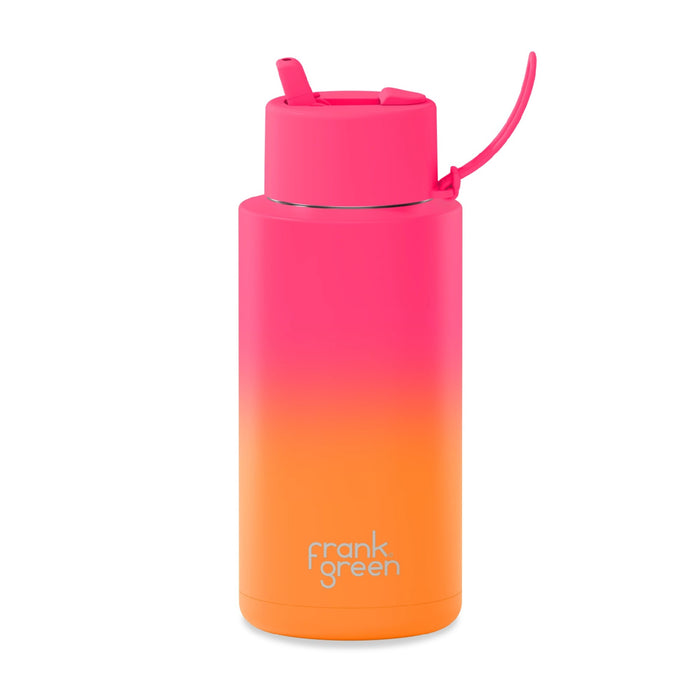 Frank Green Ceramic Reusable Bottle 34oz / 1000ml - Gradient Summer Sunset